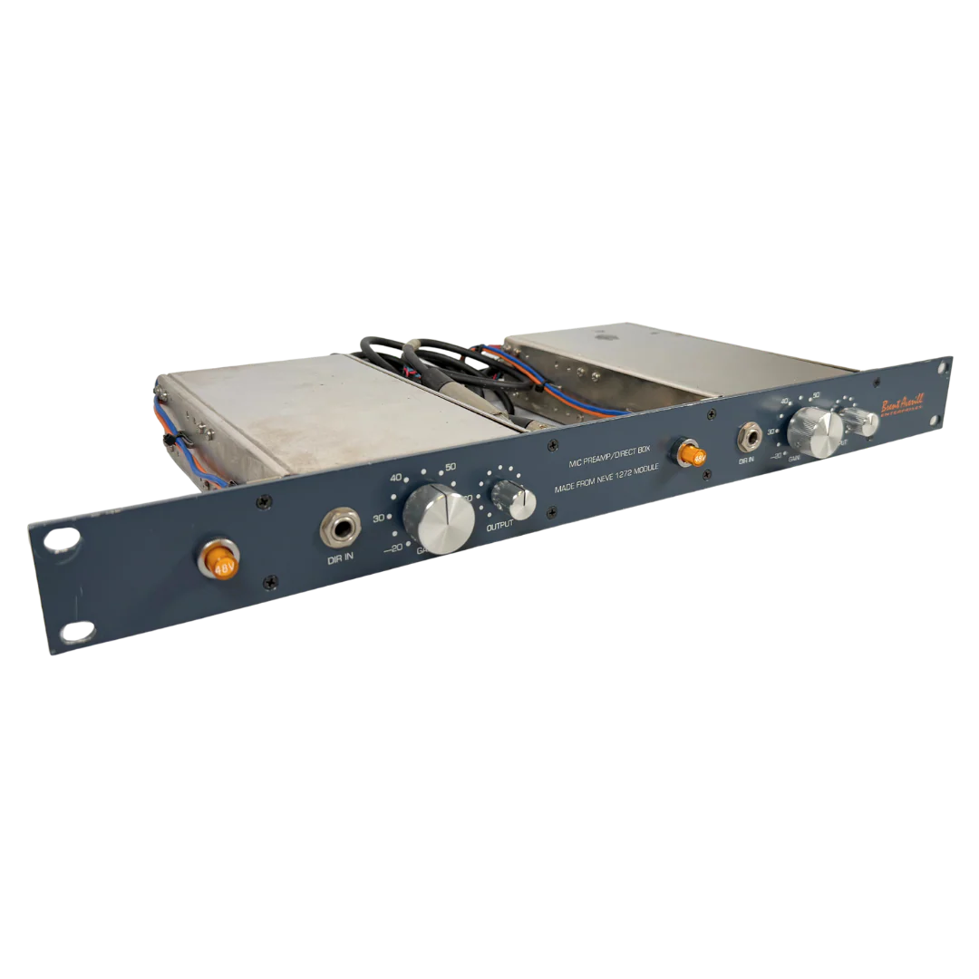 Brent Averill Pair Vintage Neve 1272 Mic Preamp/DI & BAE PSU - Image 3