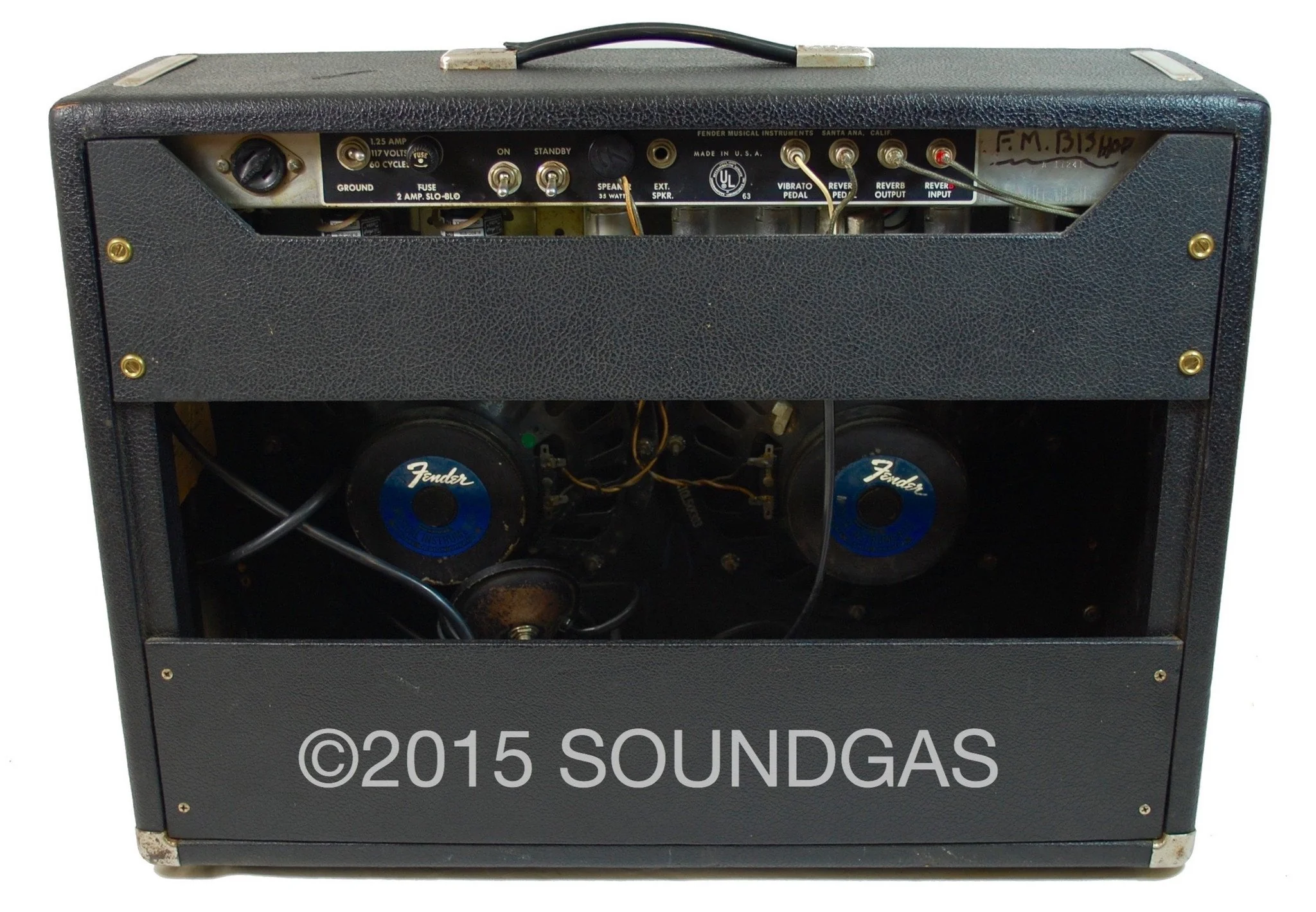 FENDER VIBROLUX REVERB AMP (Blackfaced) - Image 6