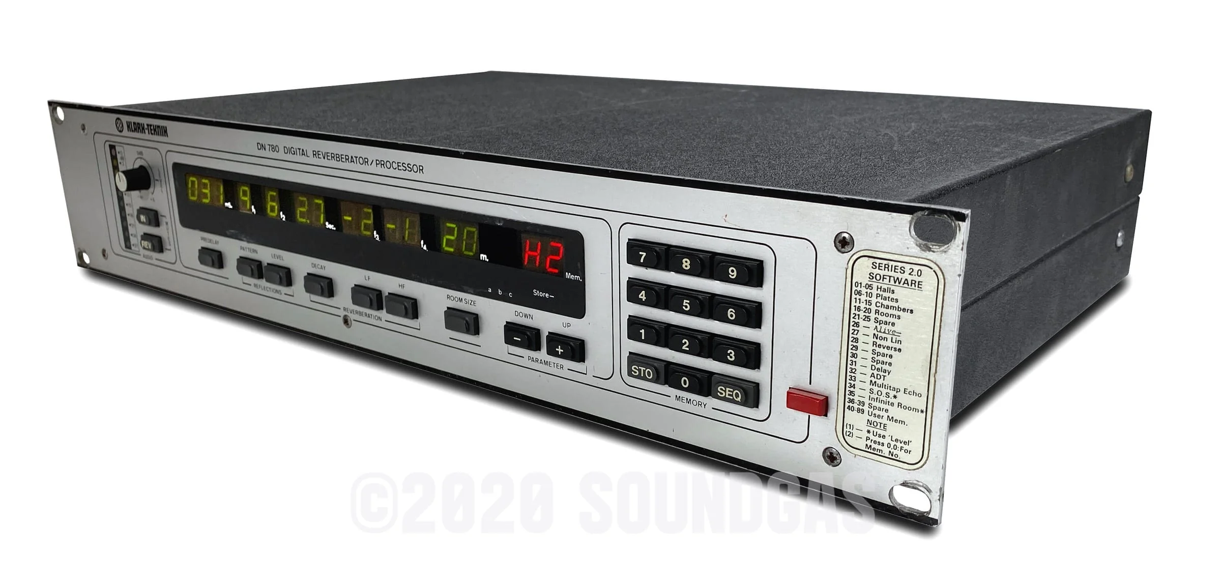 Klark-Teknik DN 780 Digital Reverberator / Processor - Image 3