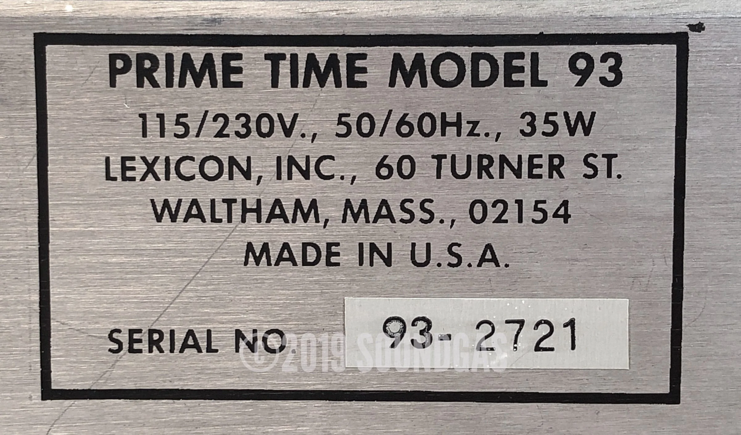 Lexicon Prime Time Model 93 Digital Delay - Image 6