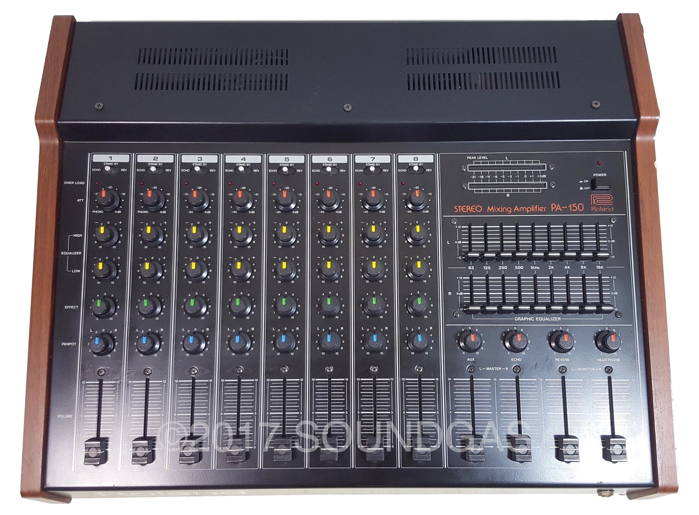 Roland PA-150 Stereo Mixer with Spring Reverb - Image 3