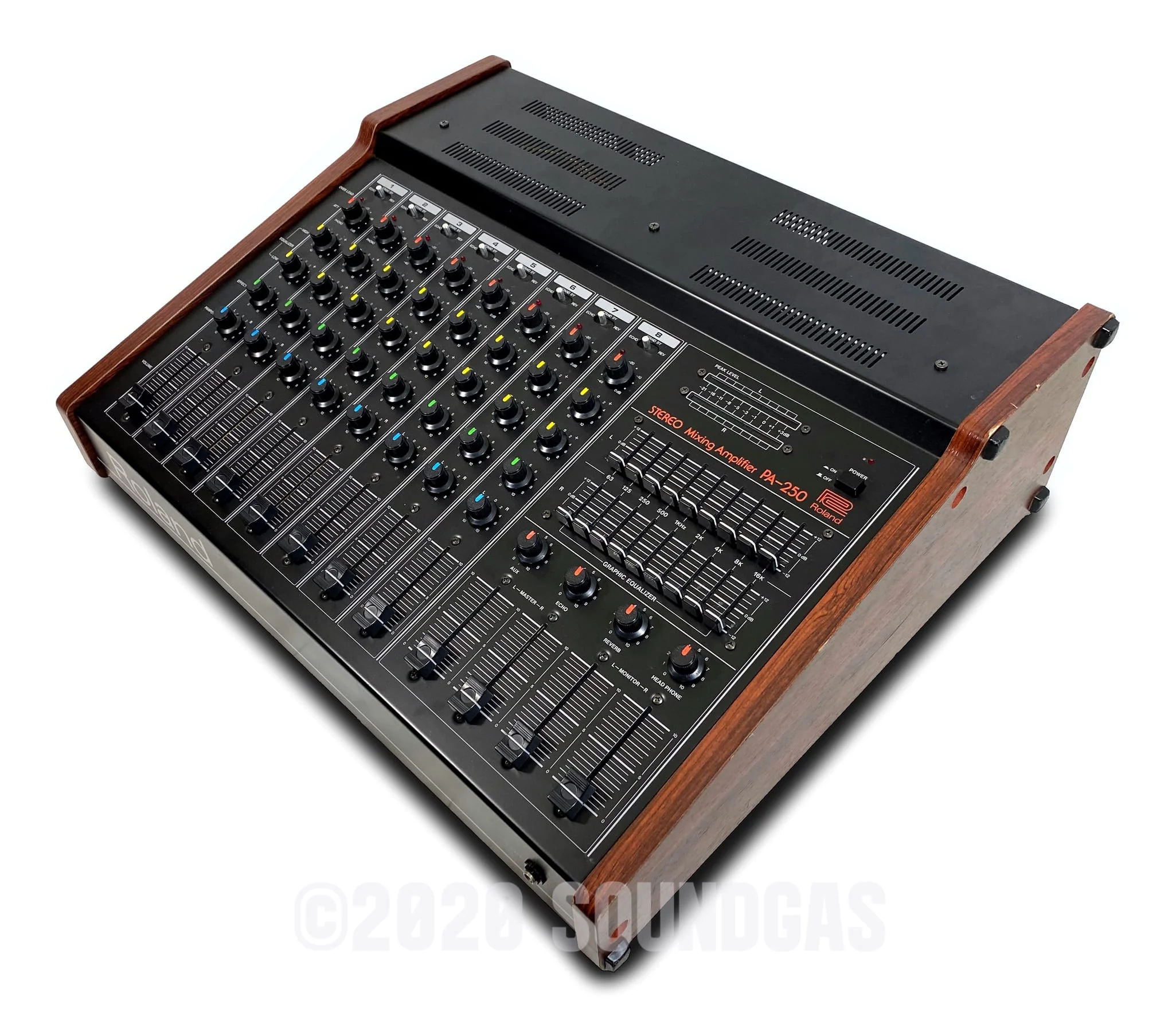 Roland PA-250 Stereo Mixer with Spring Reverb - Image 3