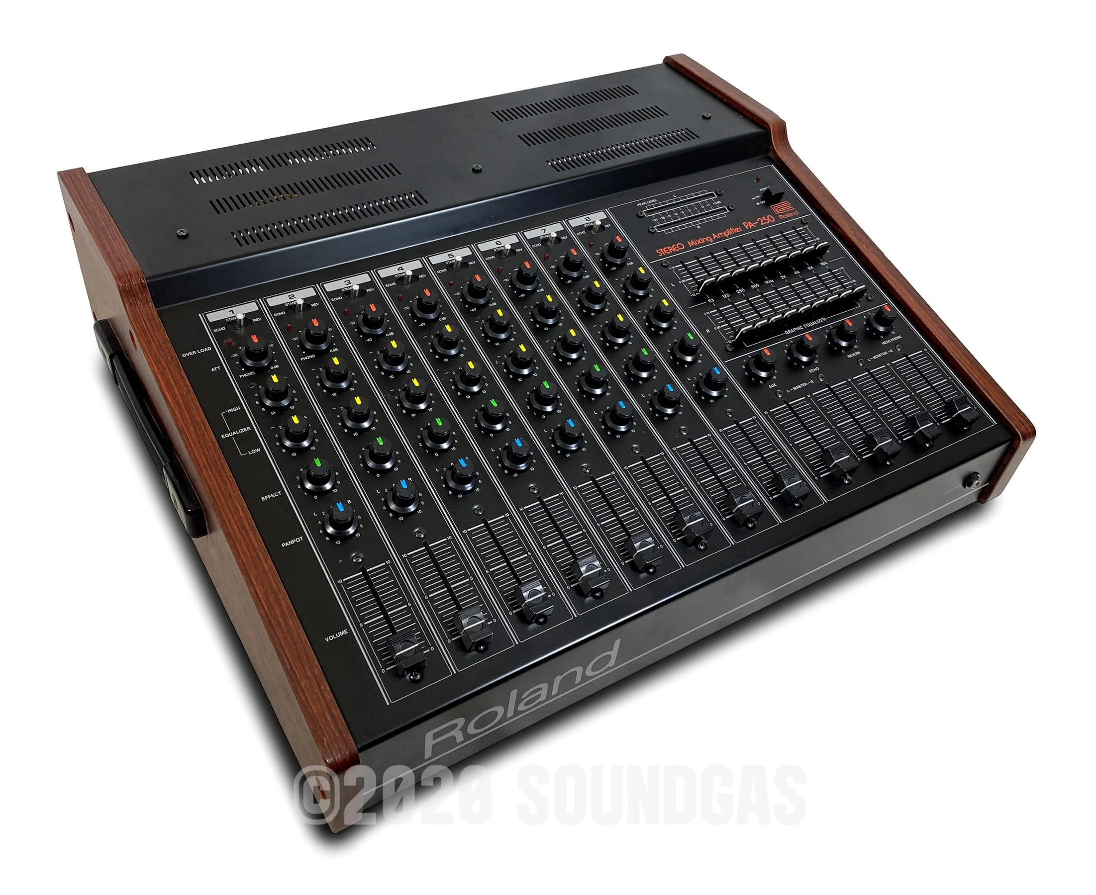 Roland PA-250 Stereo Mixer with Spring Reverb - Image 4