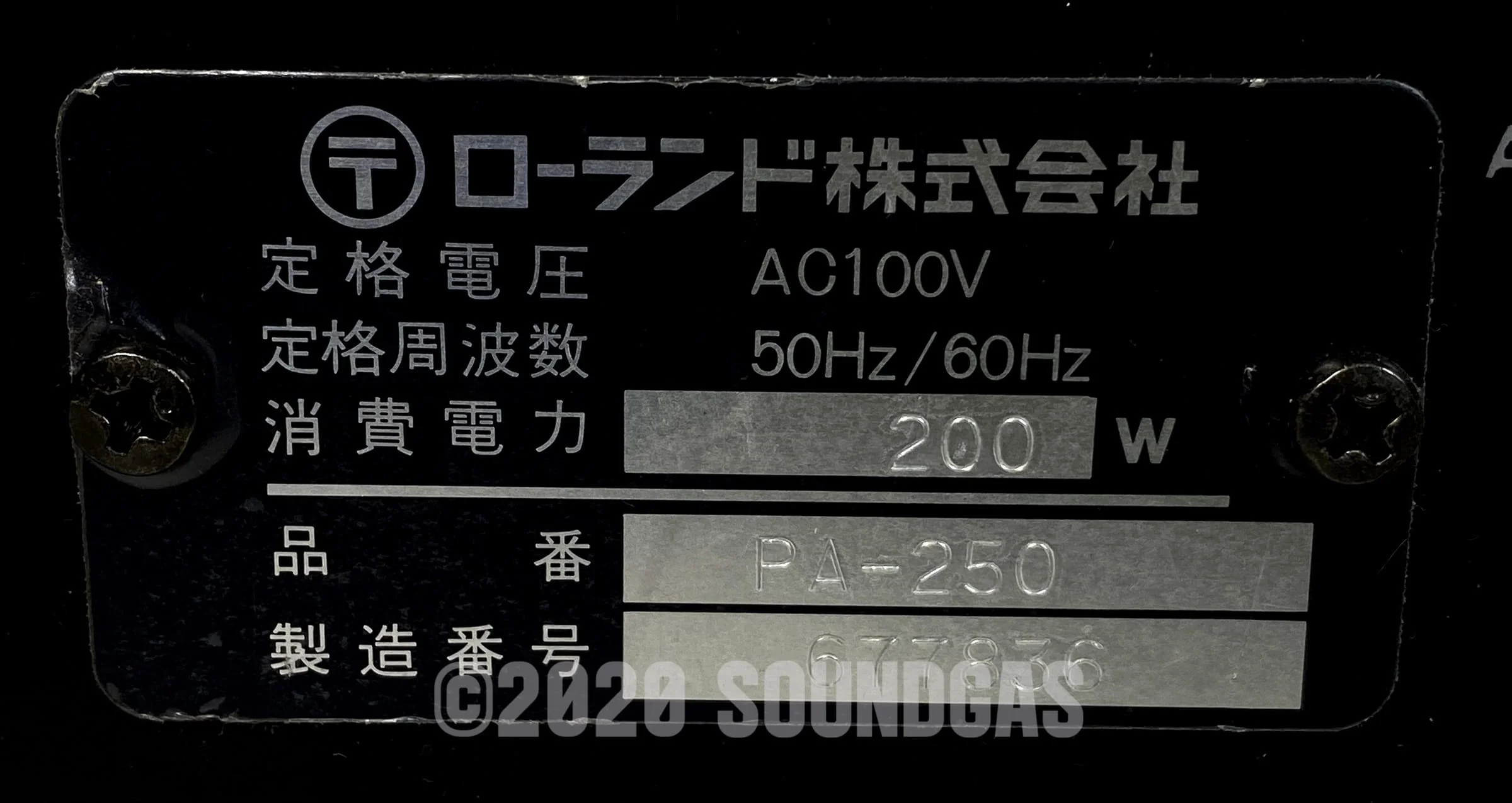 Roland PA-250 Stereo Mixer with Spring Reverb - Image 6