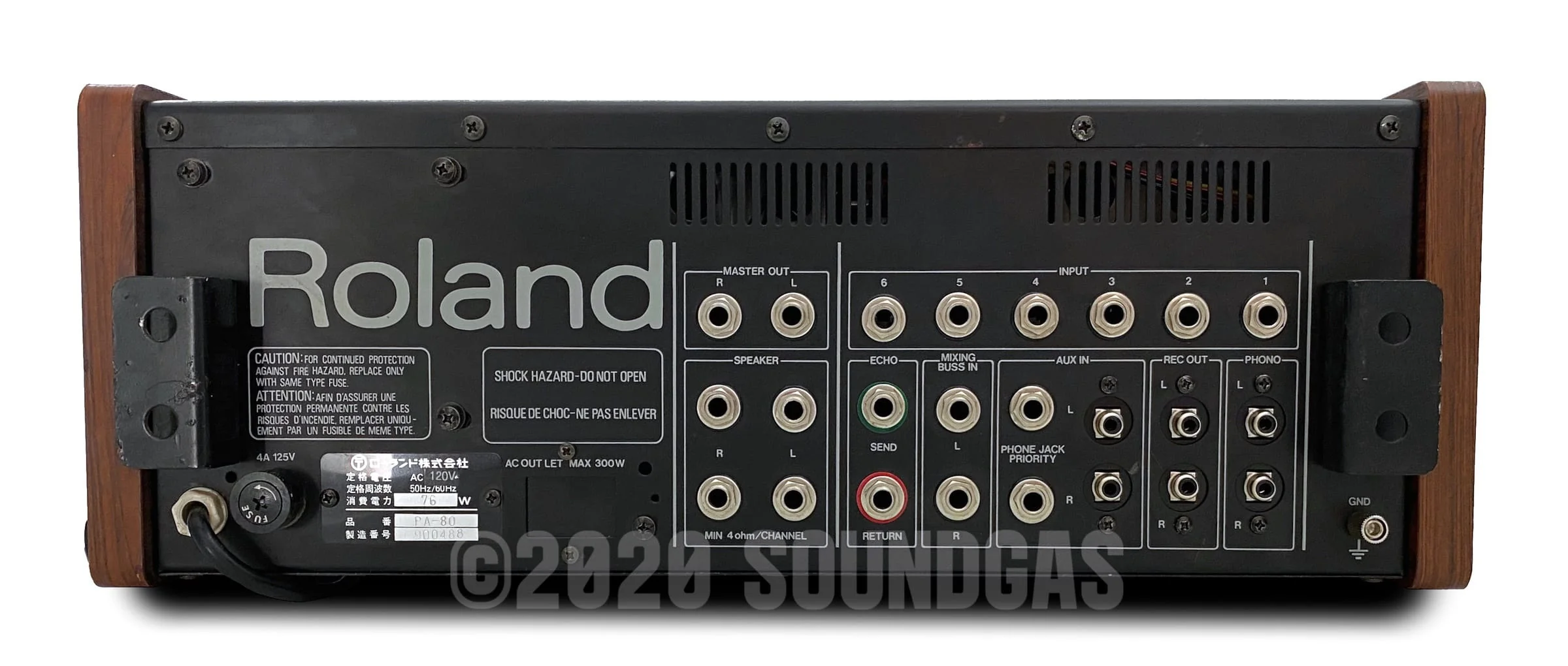 Roland PA-80 Mixer w/ Spring Reverb - Image 5