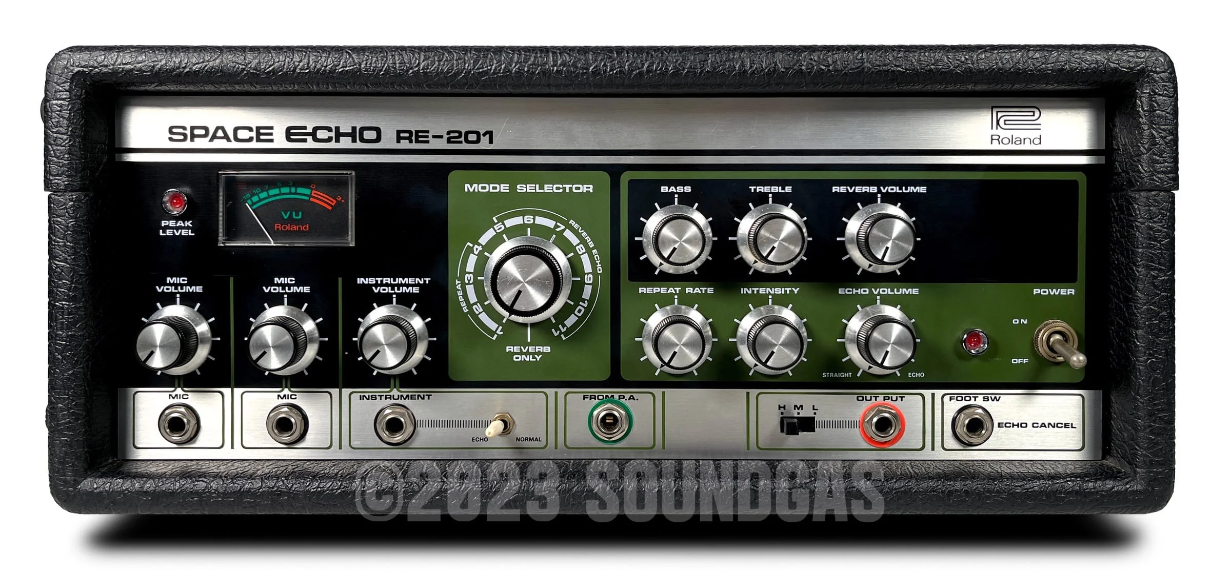 Roland RE-201 Space Echo, Early Preamp Mod, Zero Head Gain - Image 2