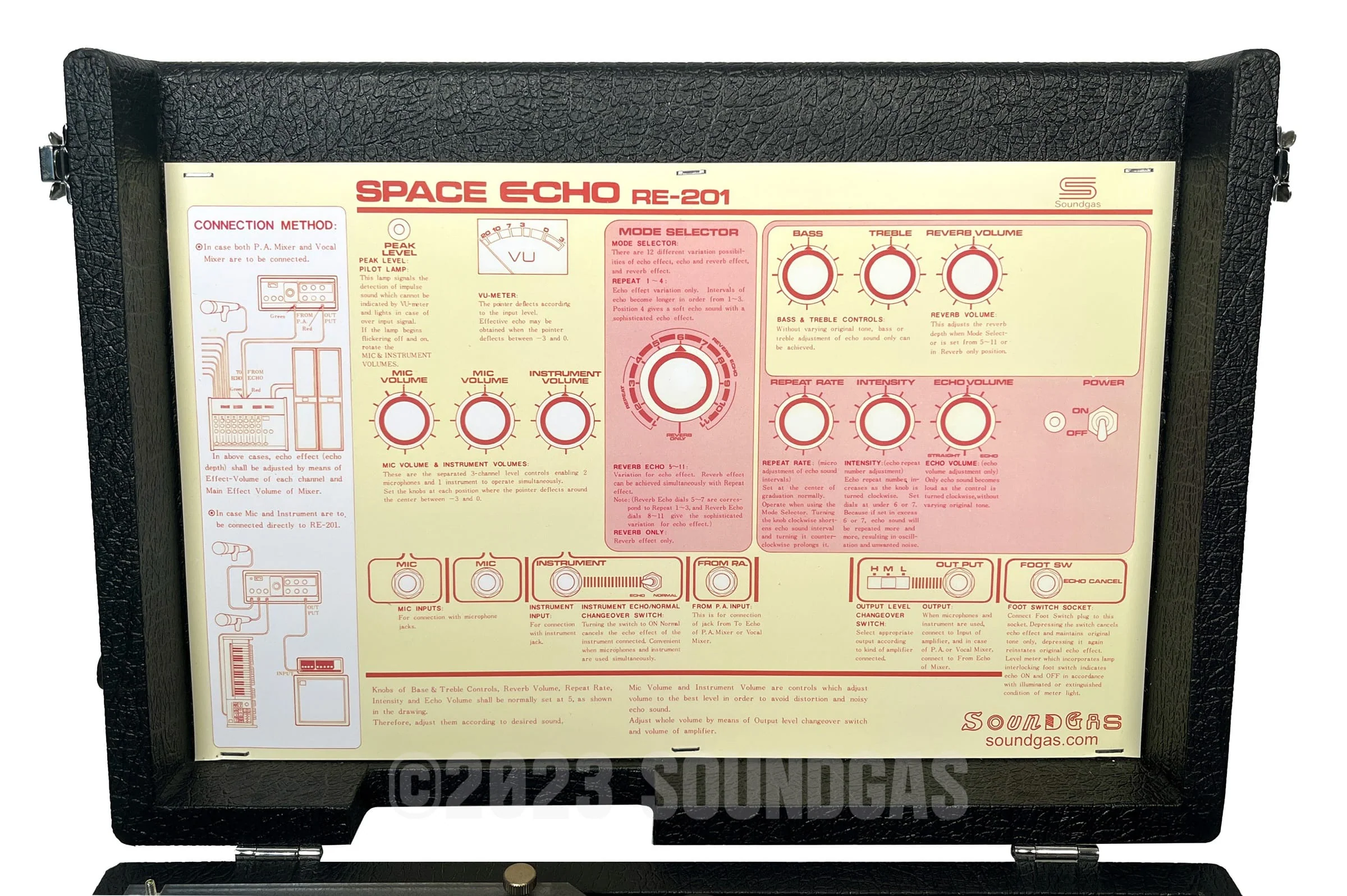 Roland RE-201 Space Echo, Early Preamp Mod, Zero Head Gain - Image 8