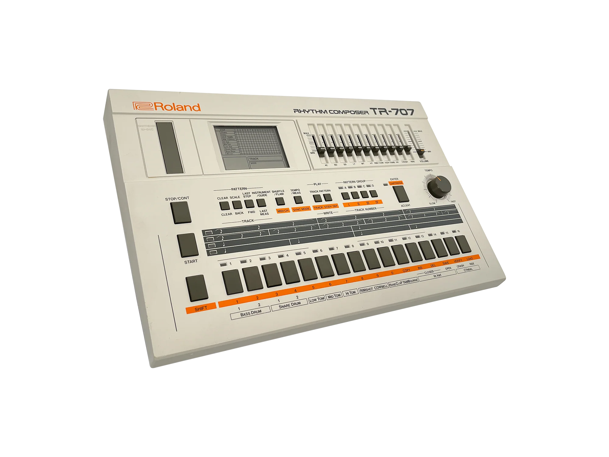 Roland TR-707 Expanded (727 808 909 + 4 Soundgas Banks) - SN 492500 - Image 3