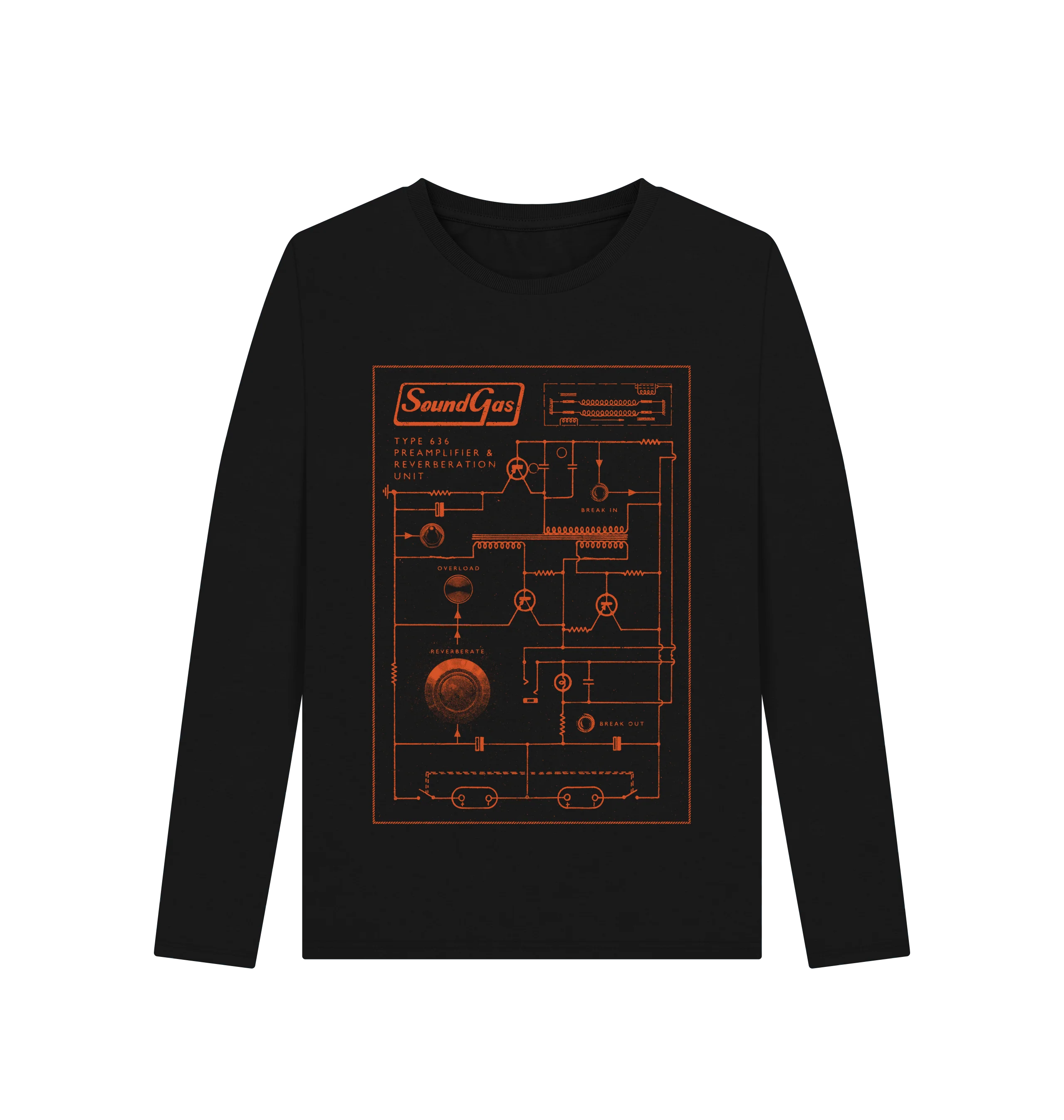 Soundgas Type 636 Circuit Long Sleeve Ladies T-Shirt - Image 3