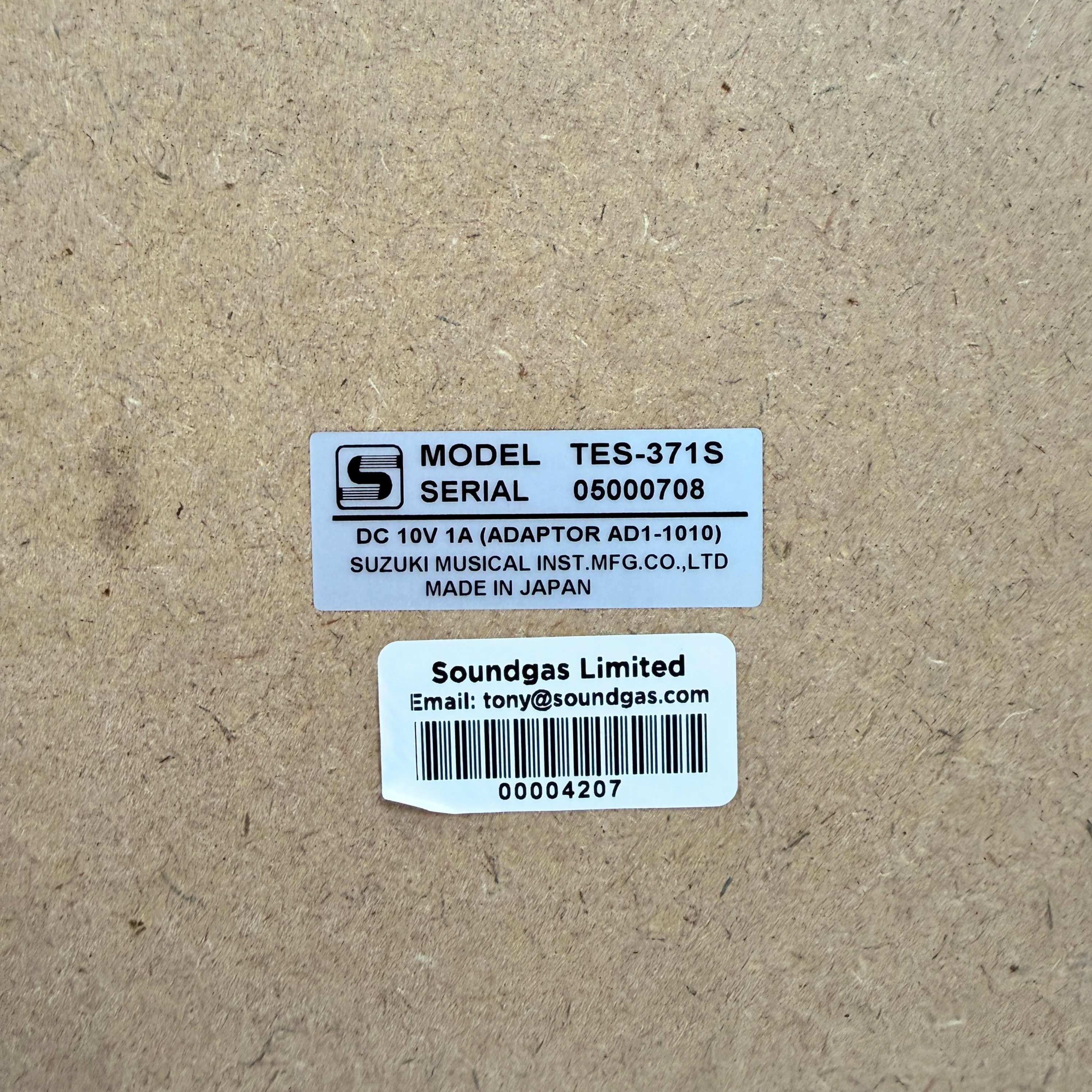 Suzuki TES-371S Koto Synth (Cased) - SN 05000708 - Image 8