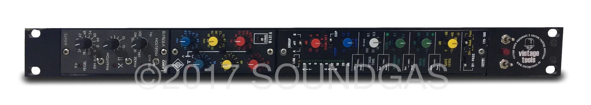 Vintage Tools Channel Strip - LAWO V976/18 Preamp + Neumann W491A EQ + NTP 179-160 Compressor - Image 2