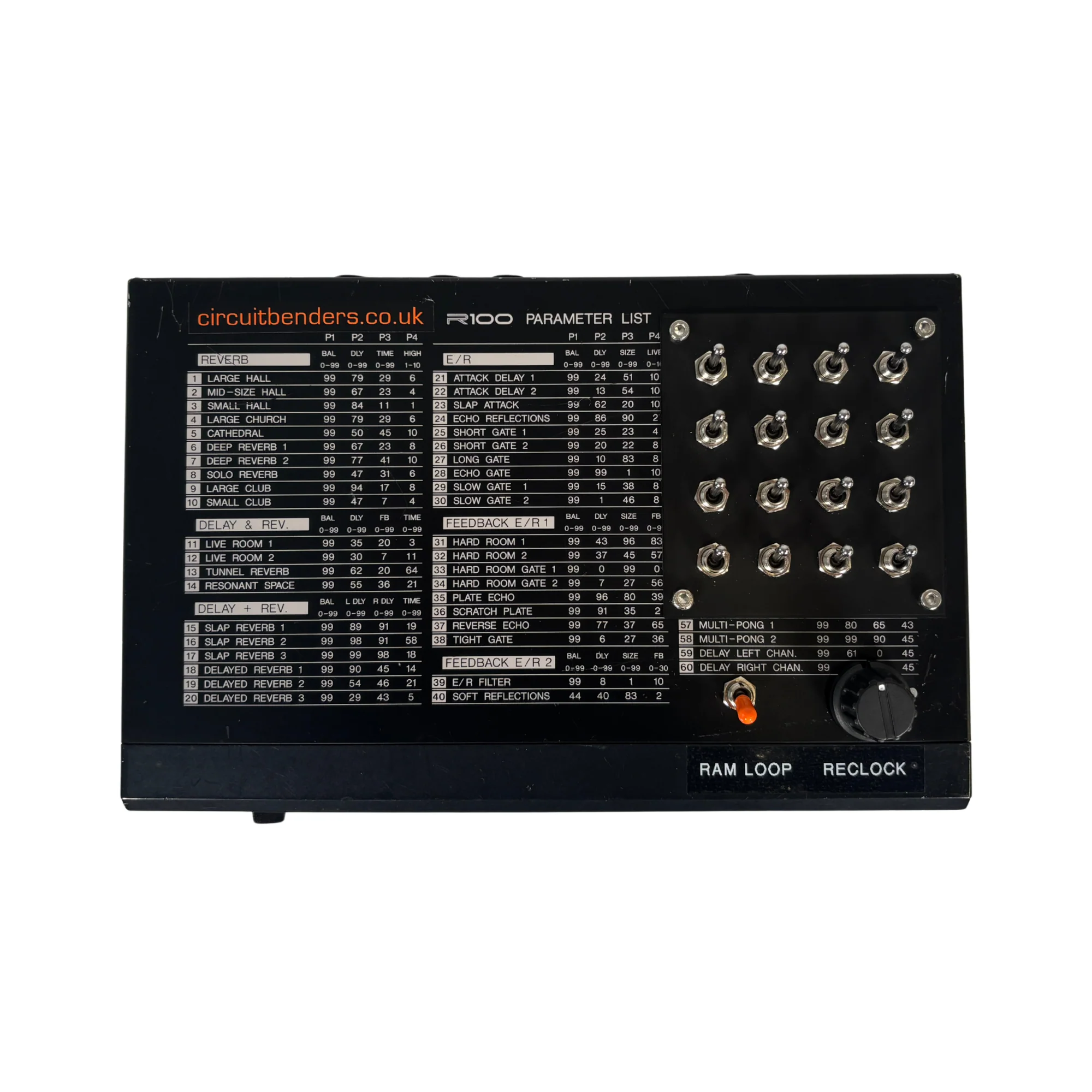 Yamaha R100 Reverb Processor Circuitbent - SN QH01013 - Image 4
